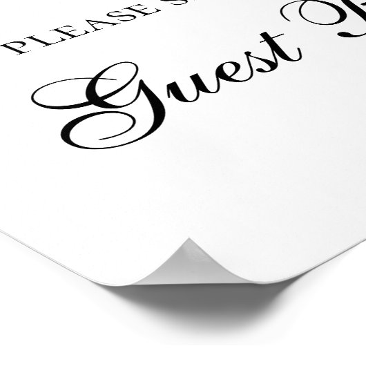 私たちのゲストブックプリントに署名して。サマー結婚ズ ポスター (角)