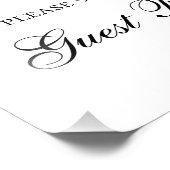 私たちのゲストブックポスターにサインして。青結婚色 フォトプリント            (角)