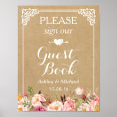 私たちのゲストブック結婚に署名して下さい – Kraftフローラ ポスター (正面)