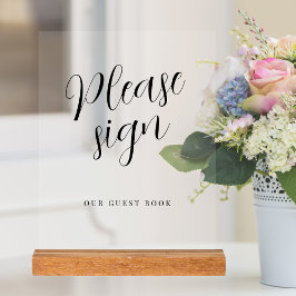 私たちのゲストブック結婚のアクリルに署名して アクリルサイン