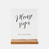 私たちのゲストブック結婚のアクリルに署名して アクリルサイン (正面)