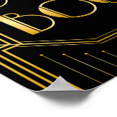 私たちのゲストブック結婚のサインに署名 | Gatsbyアールデコ ポスター (角)