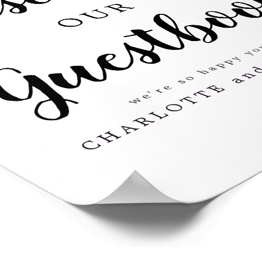 私たちのゲストブ結婚ック8x10サインに署名しなさい ポスター (角)