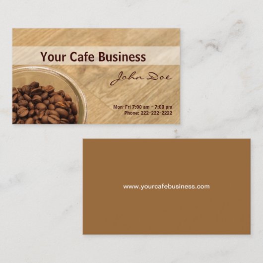 私たちのコーヒーショップ 名刺 (正面/裏面)
