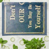 私たちのコーヒーヴィンテージ広告をノックしないおもしろい キッチンタオル (折り畳み)