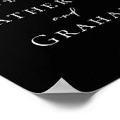 私たちのシック結婚なミニマリストブラックへようこそ ポスター (角)