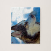 私たちのシベリアハスキー私たちの家族ペットジグソーパズル ジグソーパズル (縦)