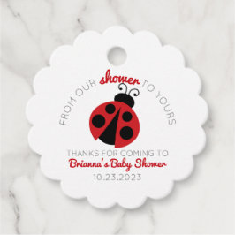 私たちのシャワーからあなたの赤ちゃんシャワーへのLadybug フェイバータグ