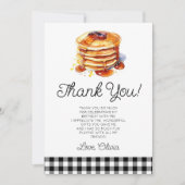 私たちのショートスタックパンケーキブレックファーストバースデーパーティー サンキューカード (正面)