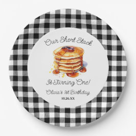 私たちのショートスタックパンケーキブレックファーストバースデーパーティー ペーパープレート
