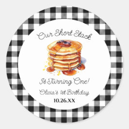 私たちのショートスタックパンケーキブレックファーストバースデーパーティー ラウンドシール