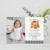 私たちのショートスタックパンケーキブレックファーストバースデーパーティー 招待状 (スタンド正面)