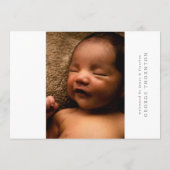 私たちのスターベビーフォトコラージュ誕生 案内状 (裏面)