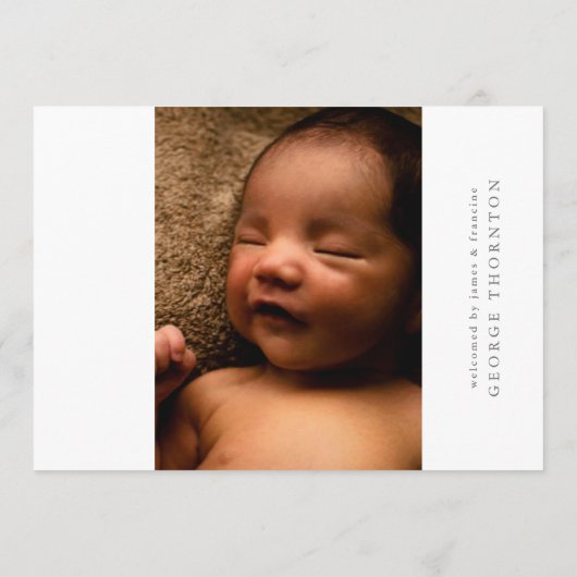 私たちのスターベビーフォトコラージュ誕生 案内状 (裏面)