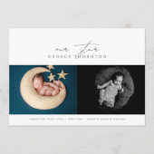 私たちのスターベビーフォトコラージュ誕生 案内状 (正面)