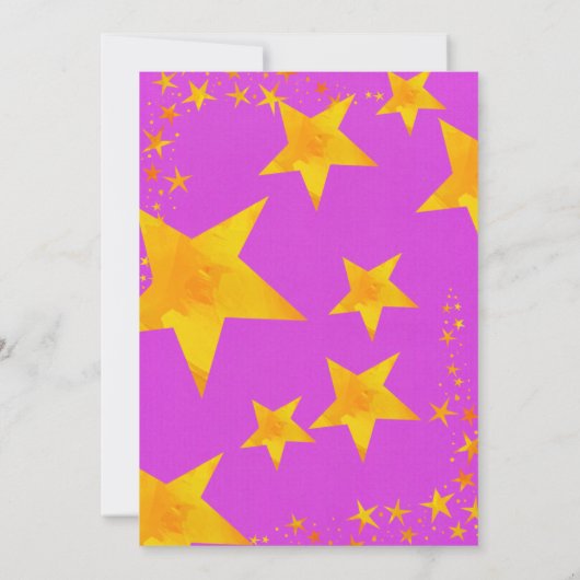 私たちのスター誕生日招待状カード (裏面)