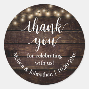 私たちのステッ祝カーをありがとうござ結婚う ラウンドシール