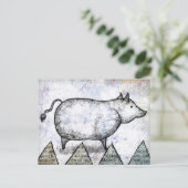 私たちのストイック豚はがき ポストカード (スタンド正面)