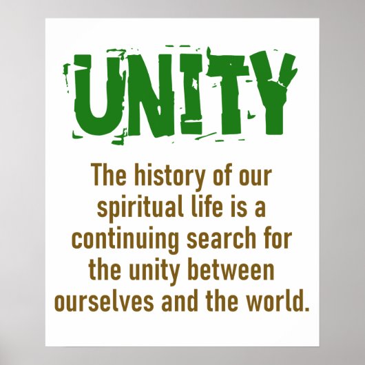 私たちのスピリチュアル生活の歴史 – Unity引用文 ポスター (正面)