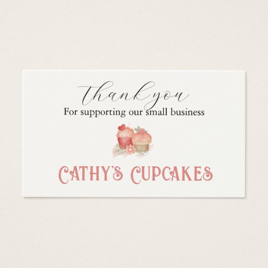 私たちのスモールビジネスをサポートしてくれてありがとう (正面)