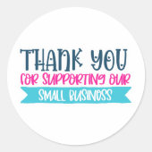 私たちのスモールビジネスをサポートしてくれてありがとう ラウンドシール (正面)