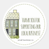 私たちのスモールビジネスをサポートしてくれてありがとう！ ラウンドシール (正面)