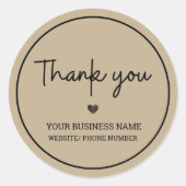 私たちのスモールビジネスをサポートしてくれてありがとう ラウンドシール (正面)