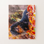 私たちのチベットスパニエル犬私たちの家族ペット ジグソーパズル (縦)