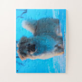 私たちのチベットスパニエル犬私たちの家族ペット ジグソーパズル (縦)