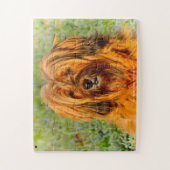 私たちのチベットテリア私たちの家族ペット ジグソーパズル (縦)