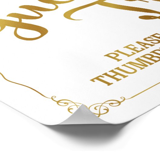 私たちのツリーゲストブックにあなたの拇印を書き留めてください ポスター (角)