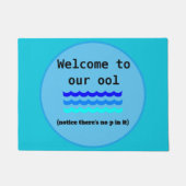 私たちのツールへようこそ – そこにpがないことに注意。 ドアマット (正面)