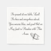 私たちのテーブルの主に出席する スタンダードカクテルナプキン (正面)