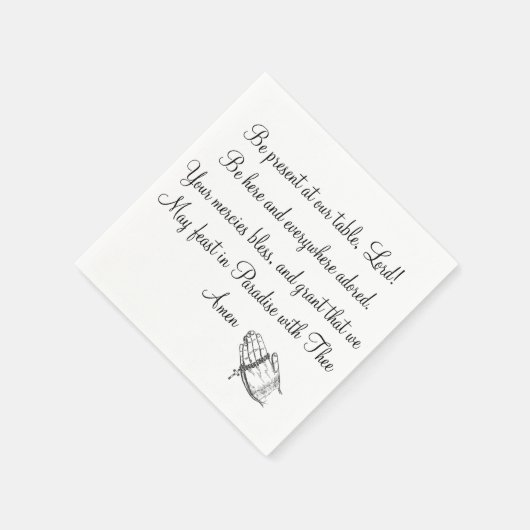 私たちのテーブルの主に出席する スタンダードカクテルナプキン (角)