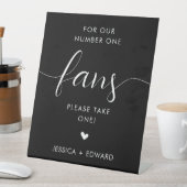 私たちのナンバーワンファンミニマル白黒 台座サイン (インサイチュ)