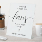 私たちのナンバーワンファンミニマル白黒 台座サイン (インサイチュ)