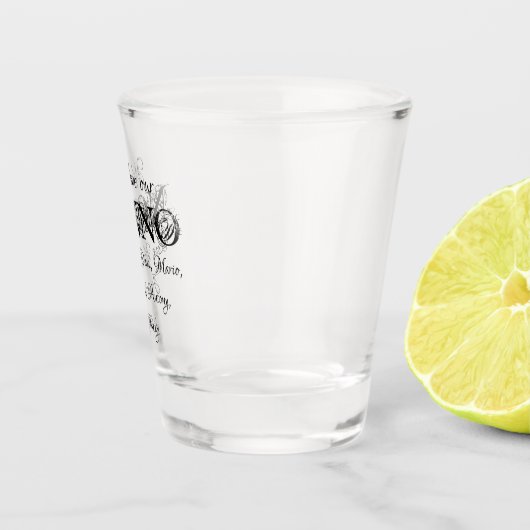 私たちのノンノパーソナライズされたキッズネームモダンを愛す ショットグラス (右)