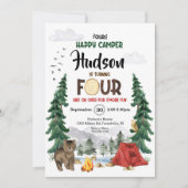 私たちのハッピーカンパーズフォー誕生日招待状 招待状 (正面)