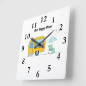 私たちのハッピープレイス大きな壁時計 壁時計 (傾斜)