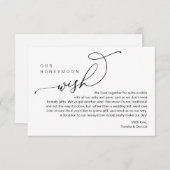 私たちのハネムーンの願い、ロマンモダンチック エンクロージャーカード (正面/裏面)