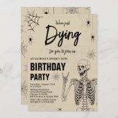 私たちのハロウィーン誕生日に参加してほしい 招待状 (正面/裏面)