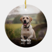 私たちのハートで永遠に犬の記念碑 セラミックオーナメント (裏面)