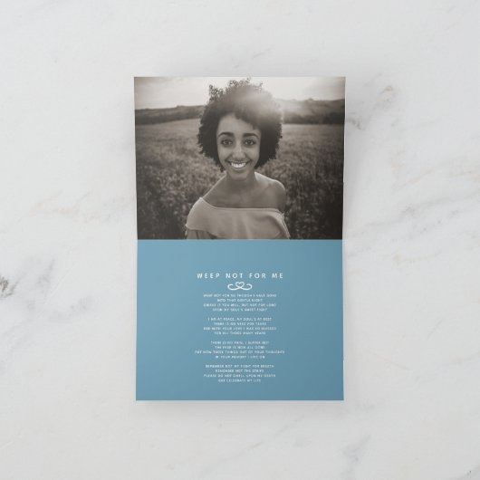 私たちのハートで永遠に白い詩の葬儀 案内状 (内部)