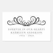 私たちのハートで永遠に繁栄する 長方形シール (正面)