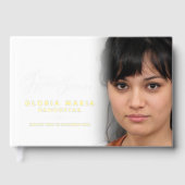 私たちのハートで永遠に葬儀の写真の白金ゴールド ゲストブック (正面)