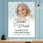 私たちのハートで永遠に葬儀の記念写真 ポスター