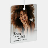 私たちのハートで永遠に記念写真 メタルオーナメント (正面右)