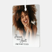 私たちのハートで永遠に記念写真 メタルオーナメント (正面左)