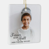 私たちのハートで永遠に記念子写真 セラミックオーナメント (右)