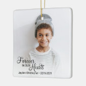 私たちのハートで永遠に記念子写真 セラミックオーナメント (左)